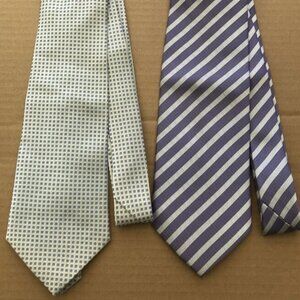 2 Hand Made 100% Silk Neck Ties